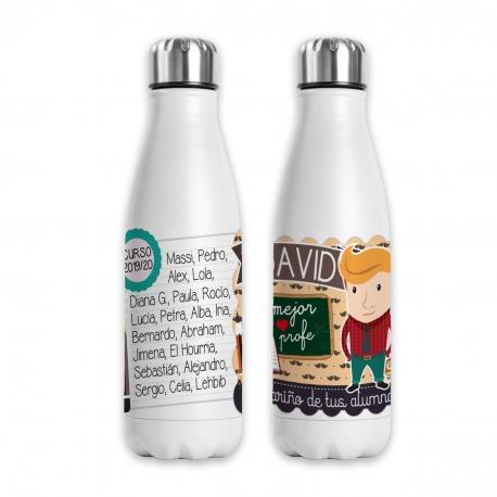 Botellas personalizadas profesores fin de curso - Seriandaluza